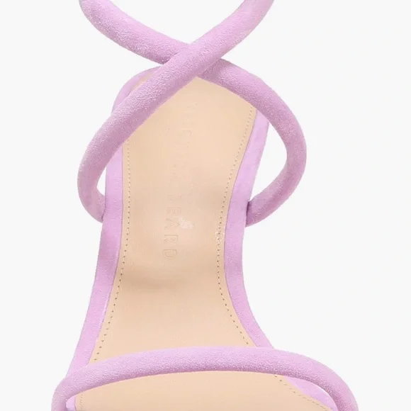 New! VERONICA BEARD MARCELINE purple Suede Crisscross ankle wrap strappy Sandals - Picture 6 of 16
